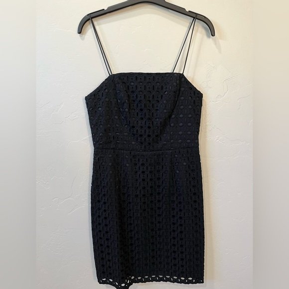 Banana Republic Black Eyelet Mini Dress - Picture 3 of 5